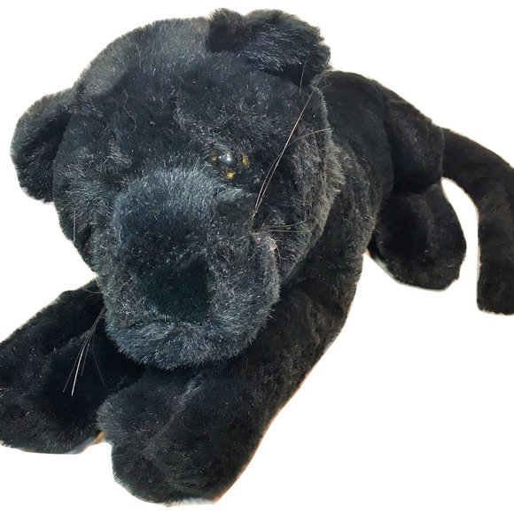 RARE Heunec Black Panther Big Jungle Cat Plush 28" - Picture 2 of 9